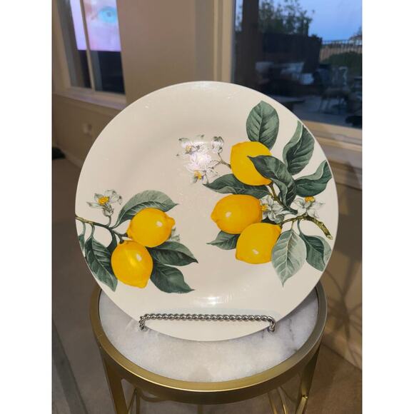 Royal Norfolk Lemon Plate (7)10.5” Ceramic Dinner Plate – Bright Yellow Lemons - Picture 6 of 6